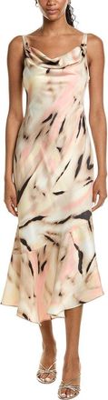 Kenneth Cole Asymmetric Hem Cowl Front Dress