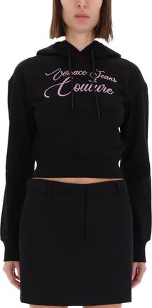 Versace Jeans Couture Cropped Sweatshirt With Logo