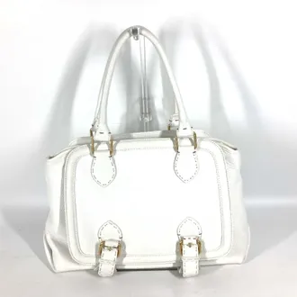 Fendi White Leather Shoulder Bag Tote Bag (Pre-Owned)