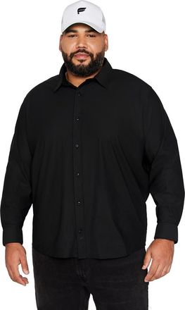 Fabletics Mens The Don Long Sleeve Button Up in Black at Nordstrom, Size Xx-Large