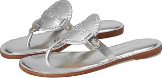 Jack Rogers Collins Sandal Womens Sandals Silver : 8.5 M, Leather