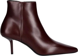 Max Mara Schoenen, Dames, Rood, 41 EU, Enkellaarsjes