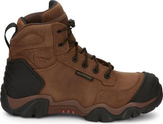 Chippewa Mens Cross Terrain 6 Waterproof Nano Comp Toe Hiker Boots In Bourbon Brown