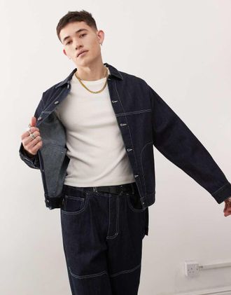 Gramicci Meadows Ranch - Giacca lavaggio grezzo in coordinato-Blu navy