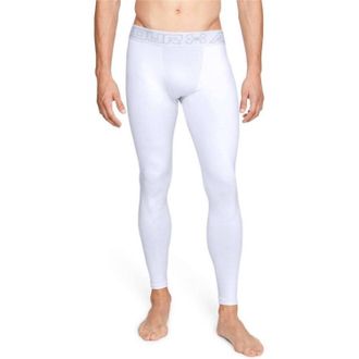 Under Armour Mens Cold Gear Leggings - Plus In White
