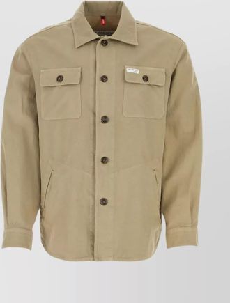 Fay blend shirt with rear yoke and patch detail