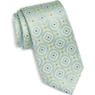 Nordstrom Medallion Silk Tie in Green at Nordstrom