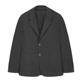 Prada Giacca Single-breasted Jacket - male - Prada - Blazers - Gray - L - Suits