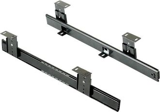 OEM Gu&iacute;a Deslizante Para Caj&oacute;n De Teclado Con Rodamientos De Bolas - Ajustable De 35 A 575 Mm - Acero Galvanizado Negro - Juego De 2 Unidades Para Oficina