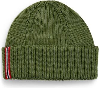 Amundsen & Scott Mens Merino Beanie In Faded Woad Green