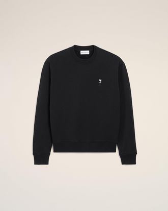 Ami Black Cotton Ami De Coeur Sweatshirt Black - XXXL - for Men
