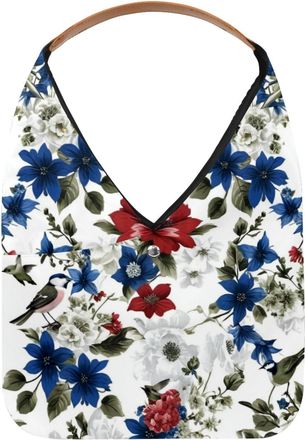 Generic Aesthetic Flower Reusable Lightweight Grocery Bags - Foldable Into Compact Pouch, Washable & Sturdy, Multipurpose for Shopping and Travel