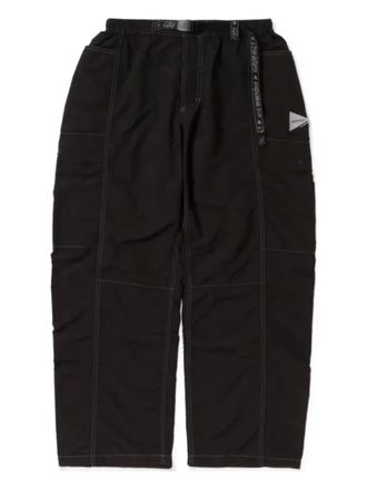 And Wander belted panelled trousers - Black