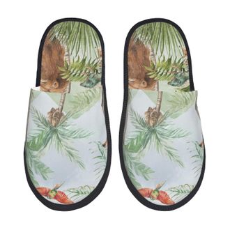 Generic Watercolor African Animals Wildlife Unisex Sliders Non-Slip House Shoes Soft Shoes For Outdoor Winter Indoor M