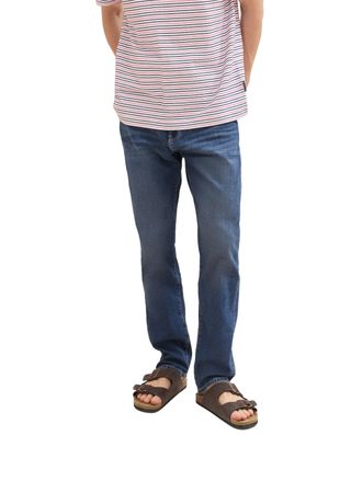 Tom Tailor 5-Pocket-Jeans TOM TAILOR, Herren, Gr. 30, L&auml;nge 32, blau (mid stone wash denim), Denim/Jeans, Obermaterial: 98% Baumwolle, 2% Elasthan, unifarben, re