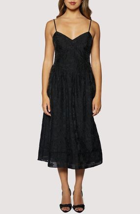 Lost + Wander Petal Veil Jacquard Dress in Black at Nordstrom, Size X-Small