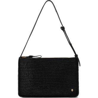 Helen Kaminski Kumana Raffia Shoulder Bag in Charcoal at Nordstrom