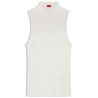HUGO BOSS Knitted top with sheer section