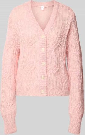 Vero Moda Cardigan mit Alpaka-Anteil und V-Ausschnitt Modell ZUMA in Rosa, Größe XL