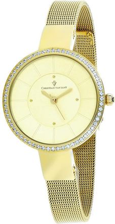 Christian Van Sant Reign Quartz Gold Dial Ladies Watch CV0224