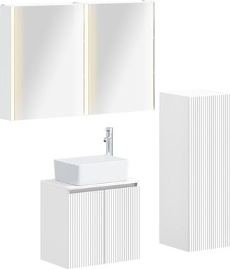 vidaXL Juego De Muebles De Ba&ntilde;o 4 Uds. Blanco Vidaxl
