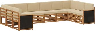 vidaXL Conjunto De Sof&aacute;s De Exterior 7 Uds. Natural Vidaxl