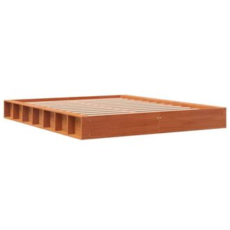 Berkfield Home Beautiful Bed Frame without Mattress Wax Brown 160x200 cm Solid W