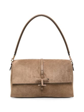 Tod's Brown T Timeless Large Shoulder Bag