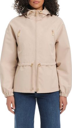 Kate Spade New York crop hooded jacket in Fired Clay at Nordstrom, Size X-Small