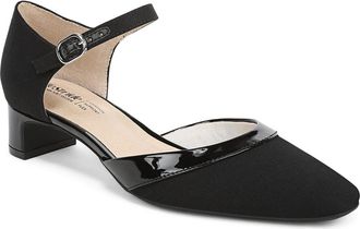 Life Stride Leighton Ankle Strap Pump in Black/Black Patent at Nordstrom, Size 6.5
