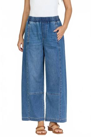 Dear John Denim Della High Rise Tapered Leg Cropped Jeans In Moon Glow