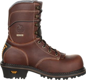 Georgia Boot Georgia GB00236 Mens Amp Lt Logger Composite Toe Wtrprf Work Boot, Brown - 13 D(M) US