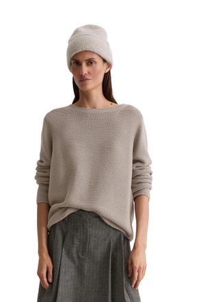 Marc O'Polo Strickpullover MARC OPOLO, Damen, Gr. S, chalky mauve, Strick, Obermaterial: 100% Baumwolle, Rundhals, Rippb&uuml;ndchen, Pullover Strickpullover