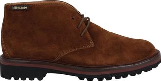 Mephisto Bruine Herenlaars - Berto Stijl - Heren - Veterlaarzen - Bruin - 47 EU - Leer - Schoenen