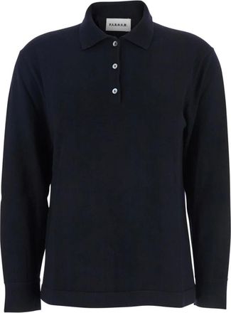 P.A.R.O.S.H. P.a.r.o.s.h., Truien & Vesten, Dames, Blauw, M, Wol, Gebreide Polo Hals Met Knopen