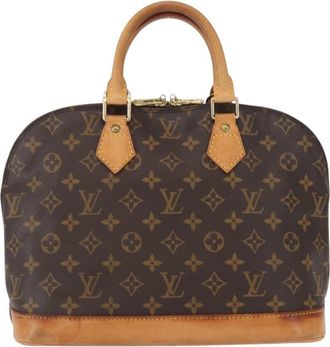 Louis Vuitton Alma Handbag Monogram Canvas Brown Canvas Handbag (Pre-Owned)