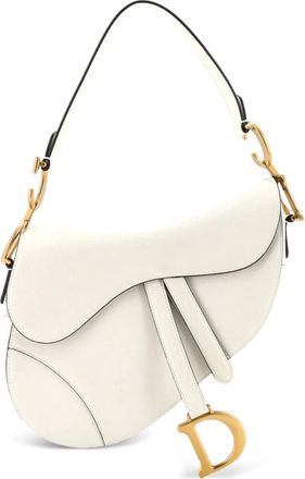 Dior Saddle Handbag Leather Medium shoulder bag - Wit