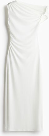 H&M One-Shoulder-Kleid mit Twistdetail - White