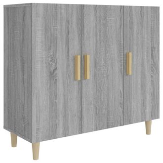 vidaXL Vidaxl - Aparador De Madera De Ingenier&iacute;a Gris Sonoma 90x34x80 Cm