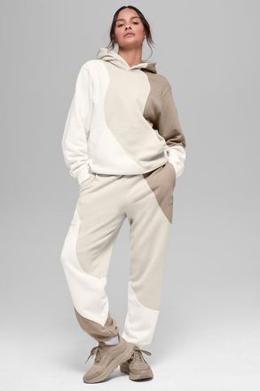 Alo | Make Waves Hoodie in Ivory/Bone/Gravel Beige, Size: 3XL WOMEN/2XL MEN