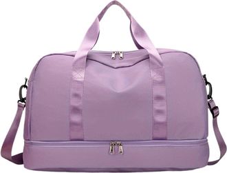Generic Expandable Travel Duffle Bag,Compatible For Sports Handbag, Fitness, Large Capacity, One Shoulder Weekend Overnight(Purple)