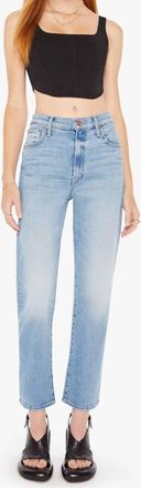 Mother Ditcher Zip Flood Jeans In Love On The Beat