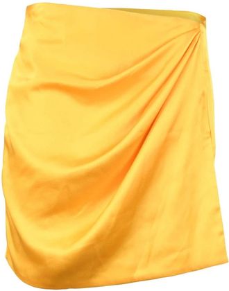 Nineminutes Stijlvolle Korte Rok - Dames - Korte rokken - Geel - XS - Polyester - Rokken