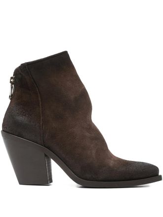 M&eacute;tisse zip heeled boots - Brown