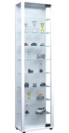 ebuy24 Ebuy24 - Vetrina In Vetro Vcm In Piedi Vetrina Vetrata Con Vetro Di Sicurezza Esg Dimensioni Ca. A. 115 X L. 33 X P. 18 Cm Vetro Armadio In Piedi Mode