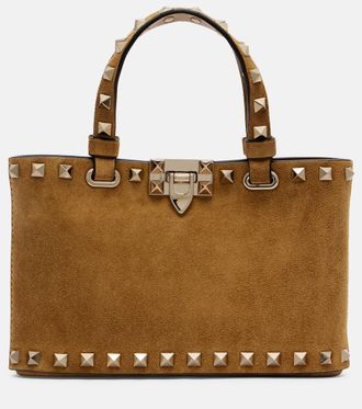 Valentino Garavani Rockstud Mini suede tote bag