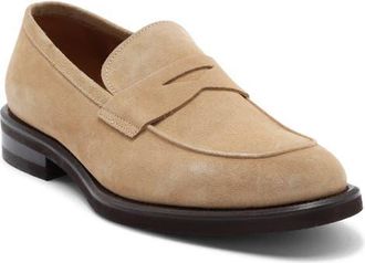Nordstrom Italian Collection Pienza Casual Penny Loafer in Beige Suede at Nordstrom, Size 11.5