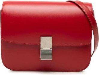 Celine Pre-owned Vintage Crossbody Bag - Dames - Vintage Schoudertas - Rood - ONE Size - Leer - Vintage