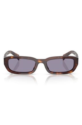 Prada 53mm Rectangular Sunglasses in Grey at Nordstrom
