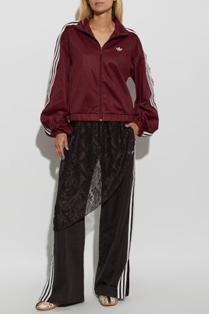 adidas Sweatshirt With Embroidered Logo, Womens, Burgundy